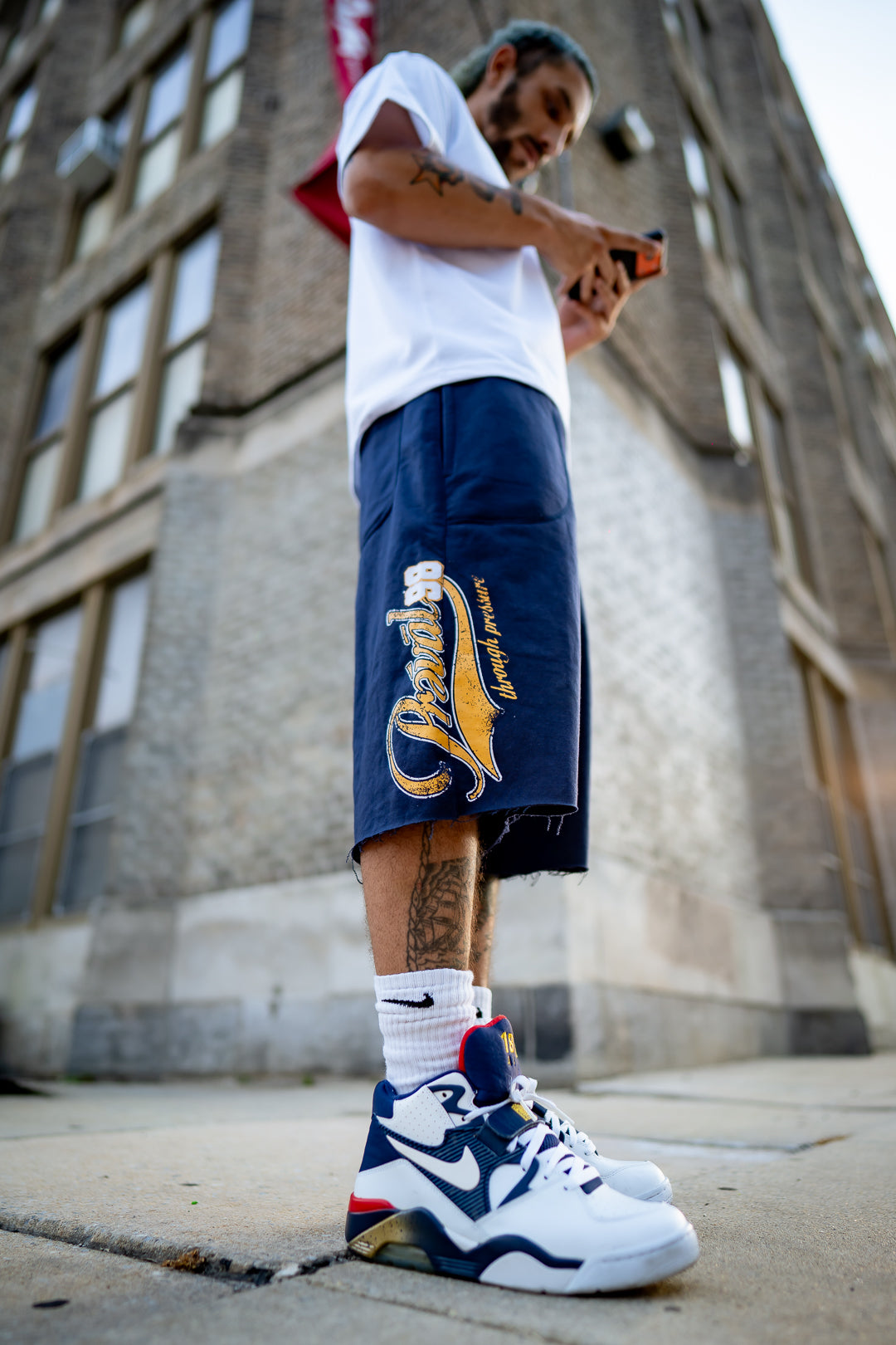 NVY PREVAL [98] 3/4 SHORTS