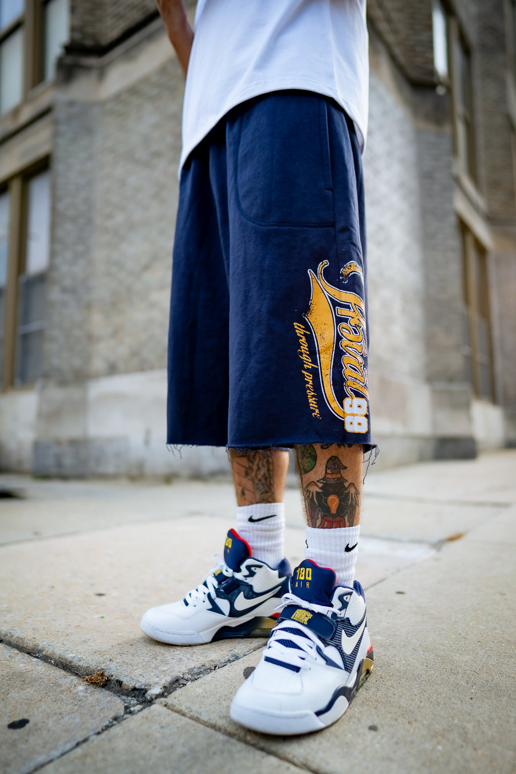NVY PREVAL [98] 3/4 SHORTS