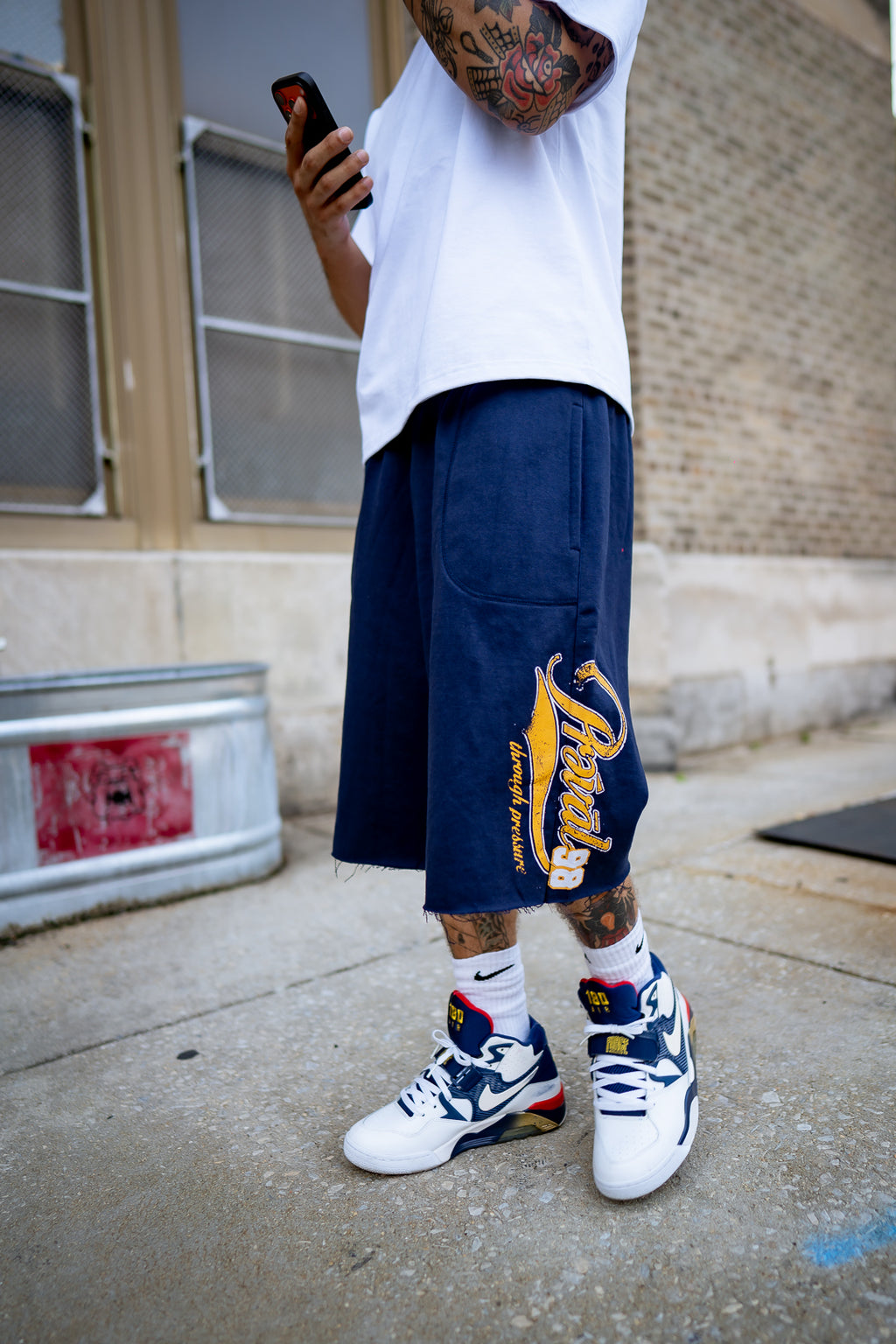 NVY PREVAL [98] 3/4 SHORTS