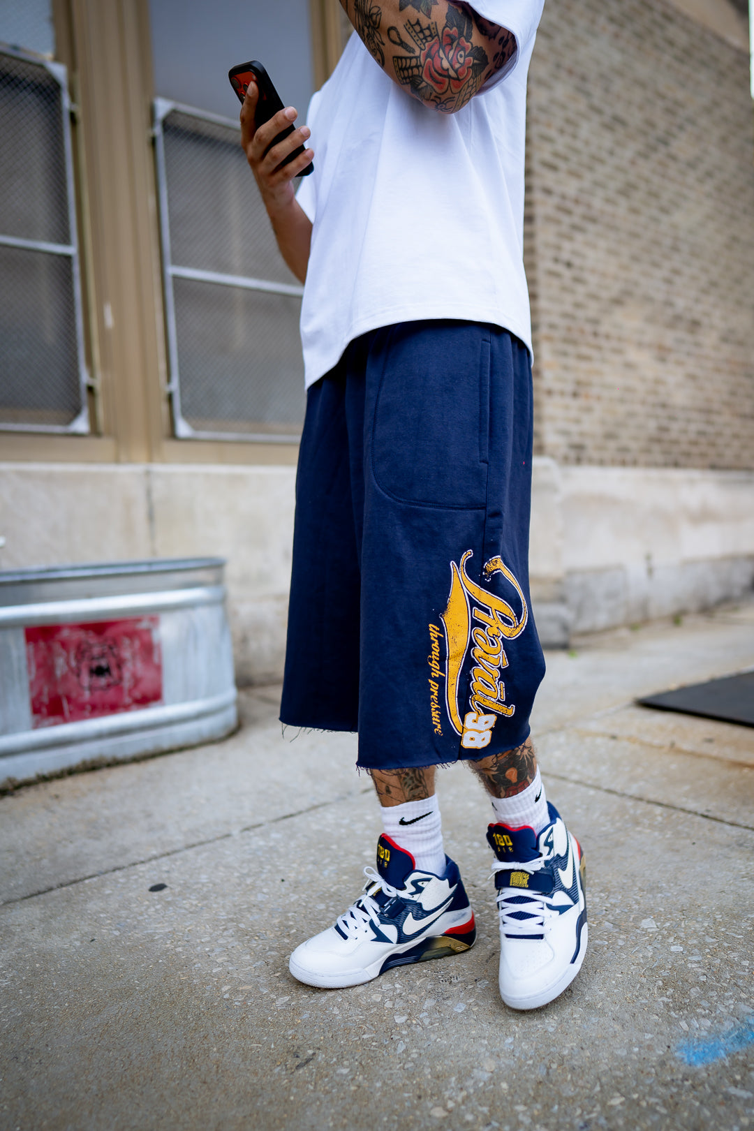 NVY PREVAL [98] 3/4 SHORTS