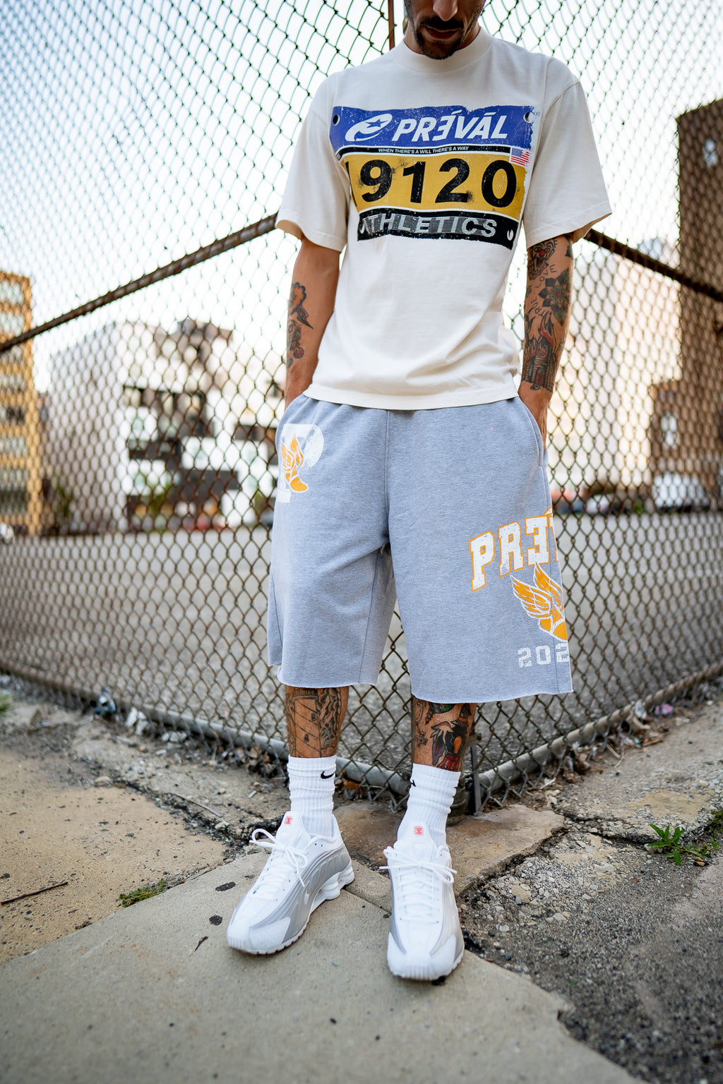 PREVAL GRY [TRACK] 3/4 SHORTS