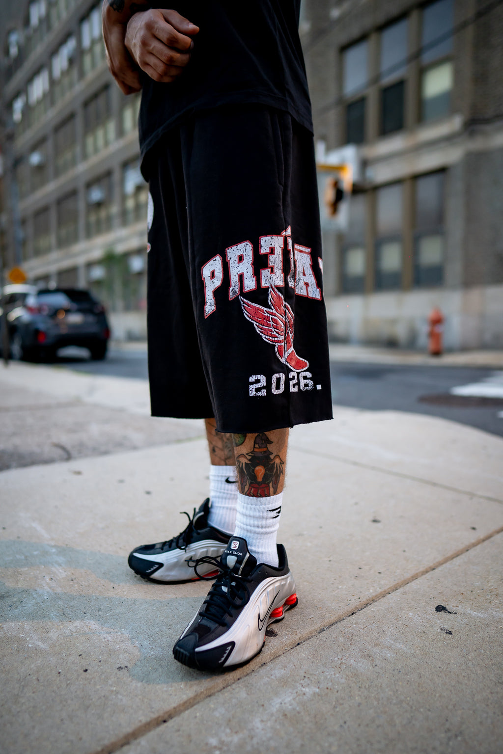 PREVAL BLK [TRACK] 3/4 SHORTS