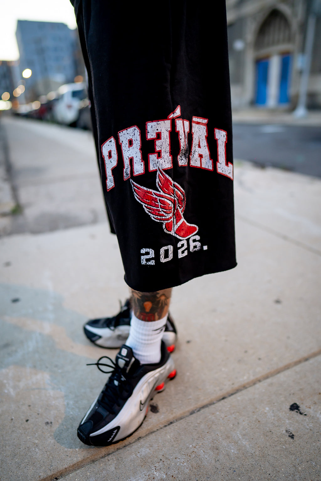 PREVAL BLK [TRACK] 3/4 SHORTS