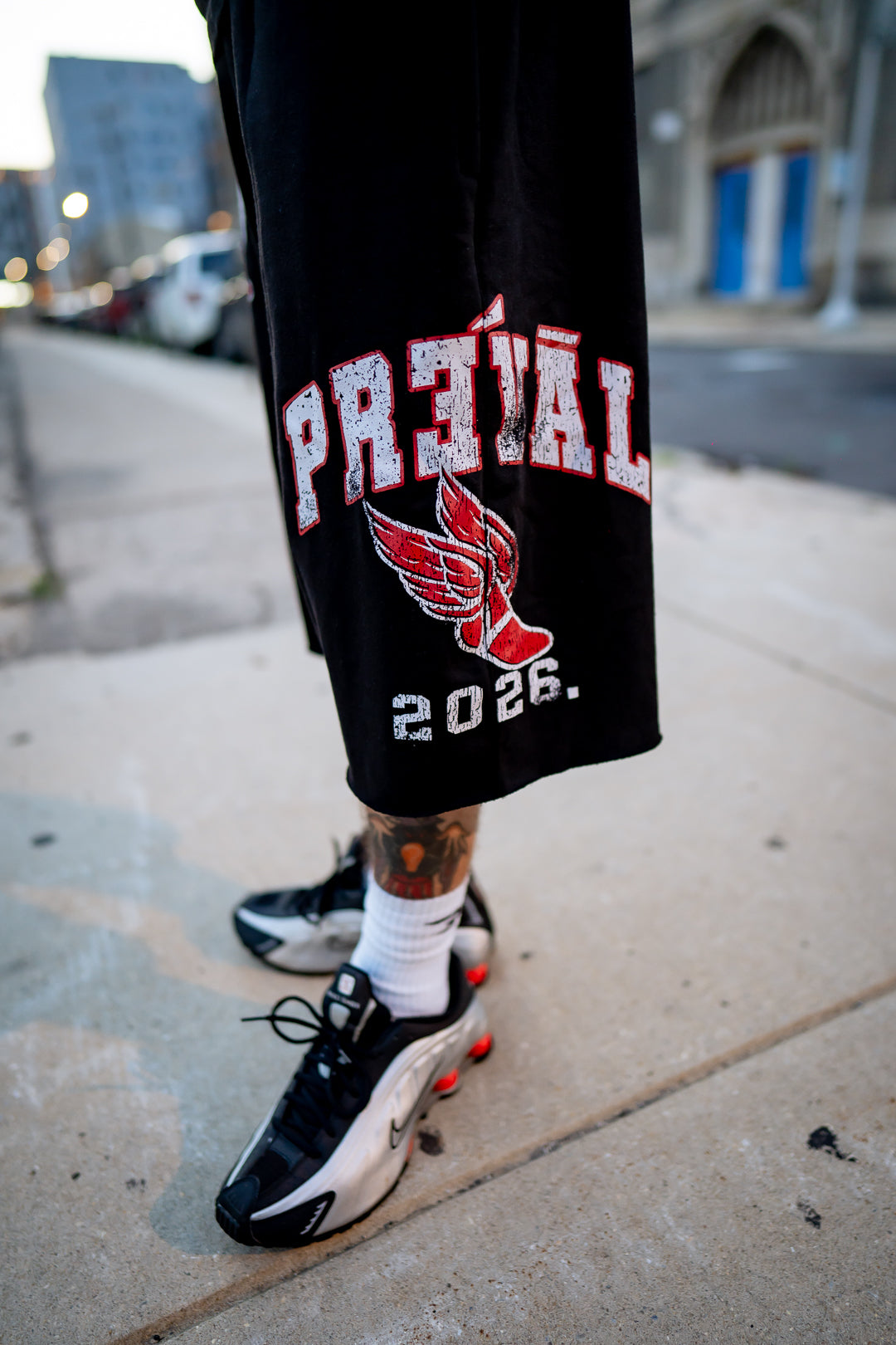 PREVAL BLK [TRACK] 3/4 SHORTS